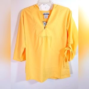 Columbia Women's Hoodie 3/4 Sleeve UPF 40 Blouse SZ XL